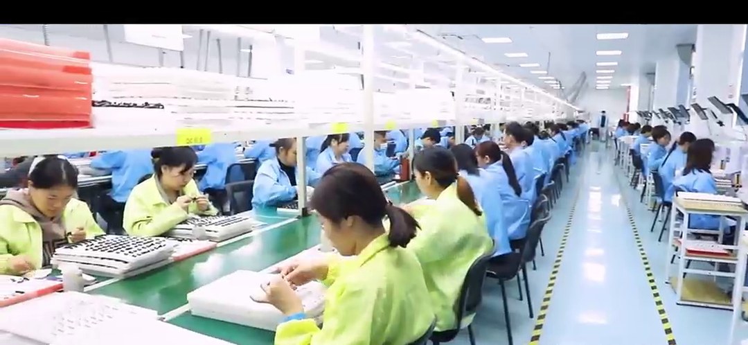 Audited production line — multi-station assembly